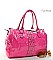 NP442 Stone Accented Satchel Fuchsia