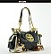 FDP1219G FLEUR-DE -LIS ACCENTED HANDBAG