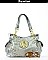 FDP1219G FLEUR-DE -LIS ACCENTED HANDBAG