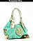 FDP1208G FLEUR DE  LIS Flap Top Purse