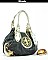 FDP1208G FLEUR DE  LIS Flap Top Purse