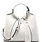 D0374-LP Handle and Tassel Accent Multi-Compartment Satchel