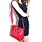 D0385-LP Bow Accent Drawstring 2 Way Bucket Shoulder Bag