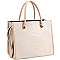 Elegant Lizard Skin Embossed 3-Compartment Satchel MH-D0504