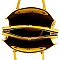 Elegant Lizard Skin Embossed 3-Compartment Satchel MH-D0504