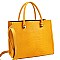 Elegant Lizard Skin Embossed 3-Compartment Satchel MH-D0504