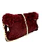 D8002-LP Faux-Fur Roll-Up Clutch