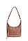 David Jones Paris Quilted Hobo Shoulder Bag