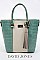 DAVID JONES CANVAS-ALLIGATOR TOTE