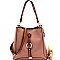 Ring Hardware Accent 2-Way Hobo Wallet SET MH-DB7144W