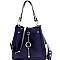 Ring Hardware Accent 2-Way Hobo Wallet SET MH-DB7144W