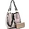 Ring Hardware Accent 2-Way Hobo Wallet SET MH-DB7144W