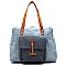 Colorblock Front Pocket Satchel
