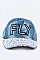 FLY Crystal Embellished Distressed Denim Cap LA-EMH8476