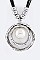 LEATHER WITH PEARL PENDANT NECKLACE SET