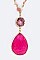 Semi-Precious Druzy Stone Pendant Necklace LA-CN4095