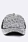 Crystal Distressed Denim Cap