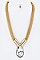 MESH CHAIN CRYSTAL TEARDROP NECKLACE SET