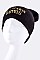 Trendy SFH Iconic Lurex Embroidery Beanie LA-HT0049