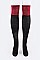Pack of (6Pairs) 2Tone Knee High Fashion Boot Socks LA-WT146