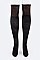 Pack of (6Pairs) 2Tone Knee High Fashion Boot Socks LA-WT146