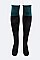 Pack of (6Pairs) 2Tone Knee High Fashion Boot Socks LA-WT146