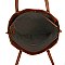 3 IN 1 CROC-OSTRICH SCARFED SATCHEL SET