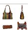 2- in-1 Embossed Tie/dye Croc Tote Set + Wallet