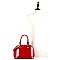 Patent Medium 2-Way Dome Satchel  MH-DF1208CX