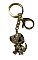 Rhinestone Multicolored Crystal Cute Pendant Charm Keychain with Lobster Clip