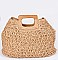Wooden Handle Straw Summer Handag
