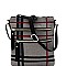 Multi-Zip Check Linen Cross Body
