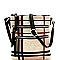 Multi-Zip Check Linen Cross Body