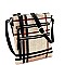 Multi-Zip Check Linen Cross Body