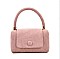 Fancy Felt-suede Boxy Satchel -Crossbody