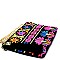 EB1088-LP Tassel Accent Flower Neon Embroidery Clutch