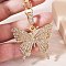 Rhinestone Butterfly Keychain Metal Bag Pendant