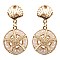 EE0443-LP Metal Glass Bead Starfish Shell Post Earring