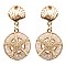 EE0443-LP Metal Glass Bead Starfish Shell Post Earring