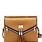 Tassel Accent Multi-Compartment Shoulder Bag MH-EM4174