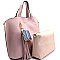 ES1004-LP Tassel and Colorful Coin Purse Accent 2 in 1 Tote