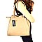 ES1212-LP Handle Accent Satchel 2 in 1 Tall Tote SET