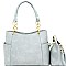 ES1800-LP Handle Accent Satchel 2 in 1 Chain Tote Value SET