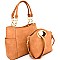 ES1800-LP Handle Accent Satchel 2 in 1 Chain Tote Value SET