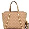 Chain Accent Quilted 2-Way Satchel Wallet SET ES1823-LP