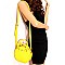 Rhinestone Bee Charm Quilted Round Medium 2Way Bag