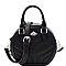 Rhinestone Bee Charm Quilted Round Medium 2Way Bag