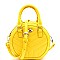 Rhinestone Bee Charm Quilted Round Medium 2Way Bag