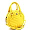 Rhinestone Bee Charm Quilted Round Medium 2Way Bag