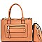 Front Zip Pocket Accent 2 in 1 Tote SET MH-ES3078